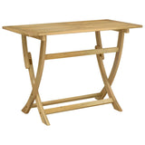 Folding Garden Table 110x55x75 cm Solid Wood Acacia - Rear View