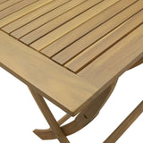 Folding Garden Table 110x55x75 cm Solid Wood Acacia - Low Angle