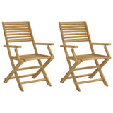 Folding Chairs 2 pcs 54.5x61.5x86.5 cm Solid Wood Acacia