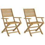 Folding Chairs 2 pcs 54,5x61,5x86,5 cm Solid Wood Acacia