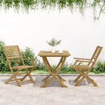 Folding Chairs 2 pcs 54,5x61,5x86,5 cm Solid Wood Acacia