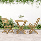 Folding Chairs 2 pcs 54.5x61.5x86.5 cm Solid Wood Acacia - Side View