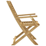 Folding Chairs 2 pcs 54.5x61.5x86.5 cm Solid Wood Acacia - Rear View