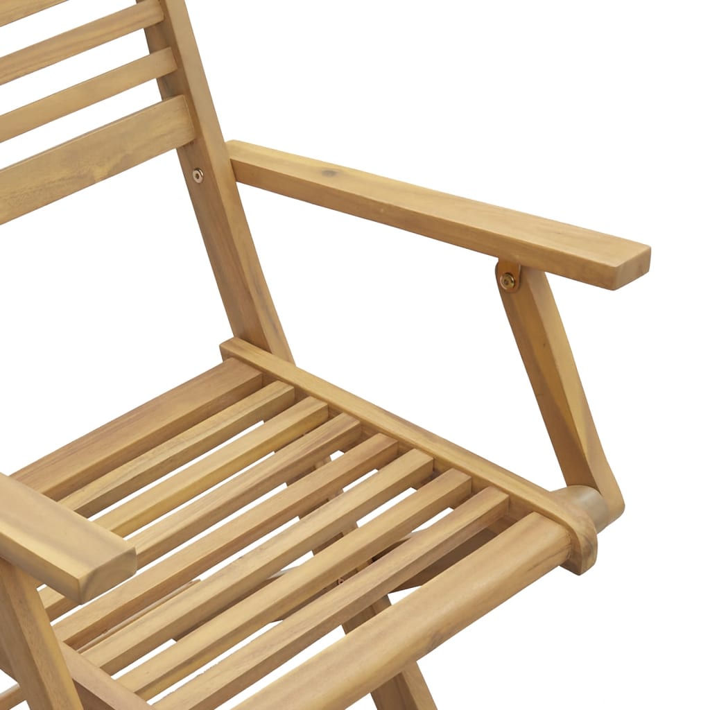 Folding Chairs 2 pcs 54.5x61.5x86.5 cm Solid Wood Acacia