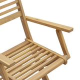 Folding Chairs 2 pcs 54.5x61.5x86.5 cm Solid Wood Acacia