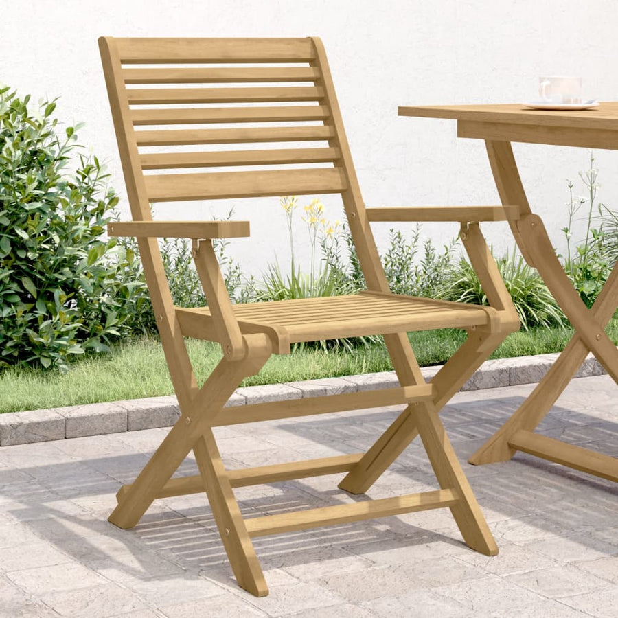 Folding Chairs 2 pcs 54,5x61,5x86,5 cm Solid Wood Acacia