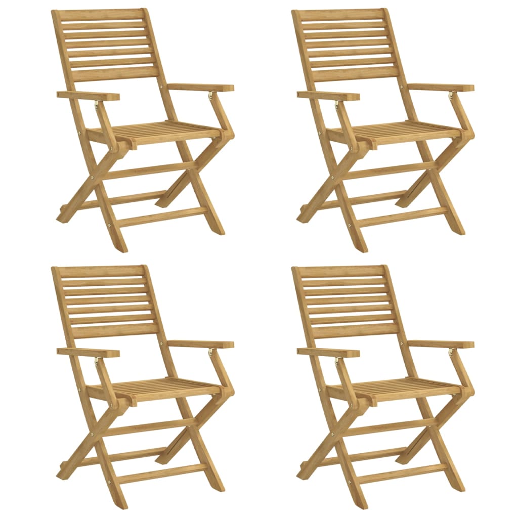 Folding Chairs 4 pcs 54.5x61.5x86.5 cm Solid Wood Acacia
