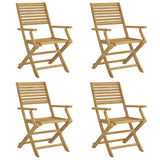 Folding Chairs 4 pcs 54.5x61.5x86.5 cm Solid Wood Acacia