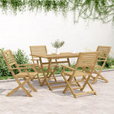 Folding Chairs 4 pcs 54.5x61.5x86.5 cm Solid Wood Acacia - Side View