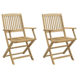 Folding Chairs 2 pcs 54x61x88 cm Solid Wood Acacia