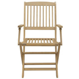 Folding Chairs 2 pcs 54x61x88 cm Solid Wood Acacia - 45-Degree Angle