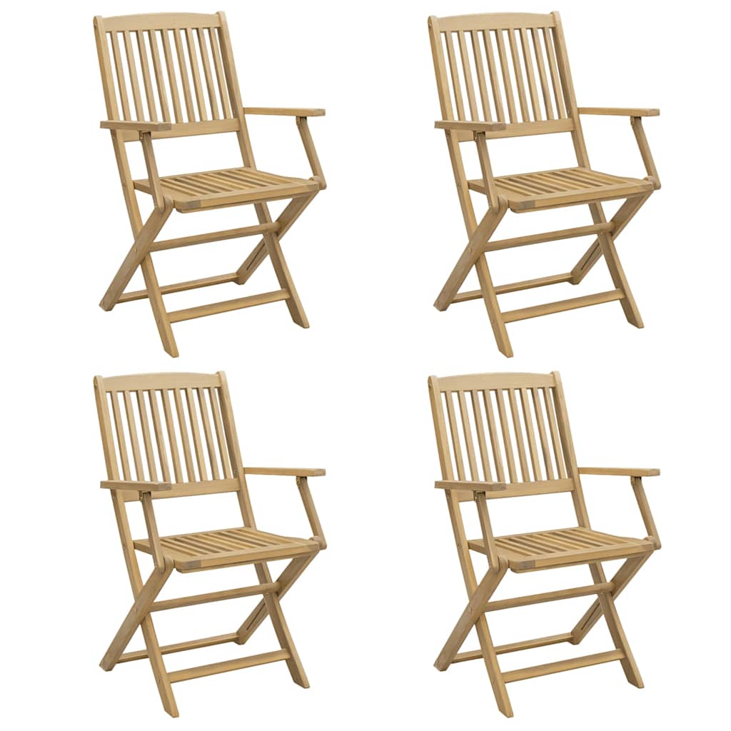 Folding Chairs 4 pcs 54x61x88 cm Solid Wood Acacia