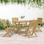 Folding Chairs 4 pcs 57,5x54,5x90 cm Solid Wood Acacia