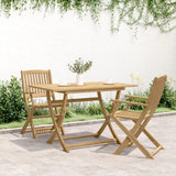 Folding Garden Table 120x70x75 cm Solid Wood Acacia - Side View