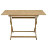 Folding Garden Table 120x70x75 cm Solid Wood Acacia