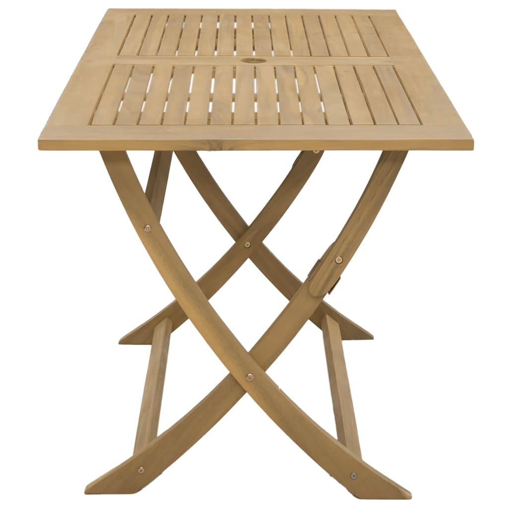 Folding Garden Table 120x70x75 cm Solid Wood Acacia
