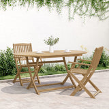Folding Garden Table 160x85x75 cm Solid Wood Acacia - Side View