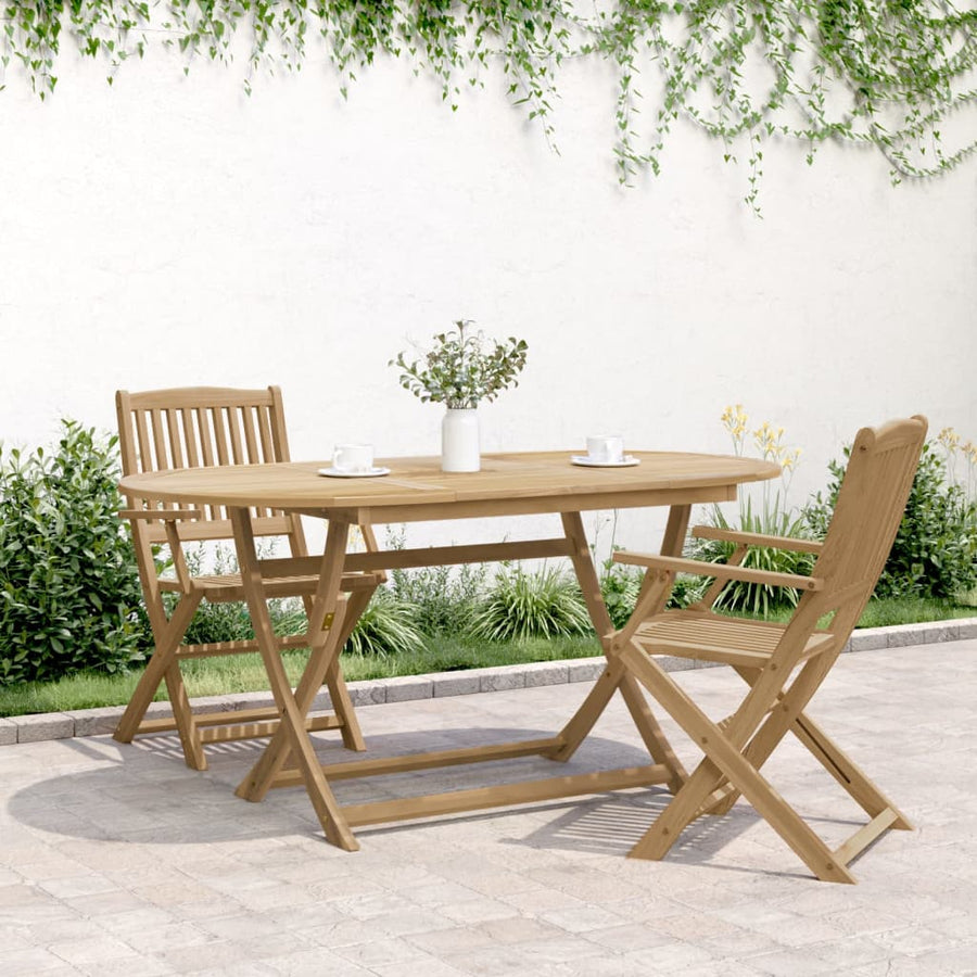 Folding Garden Table 160x85x75 cm Solid Wood Acacia