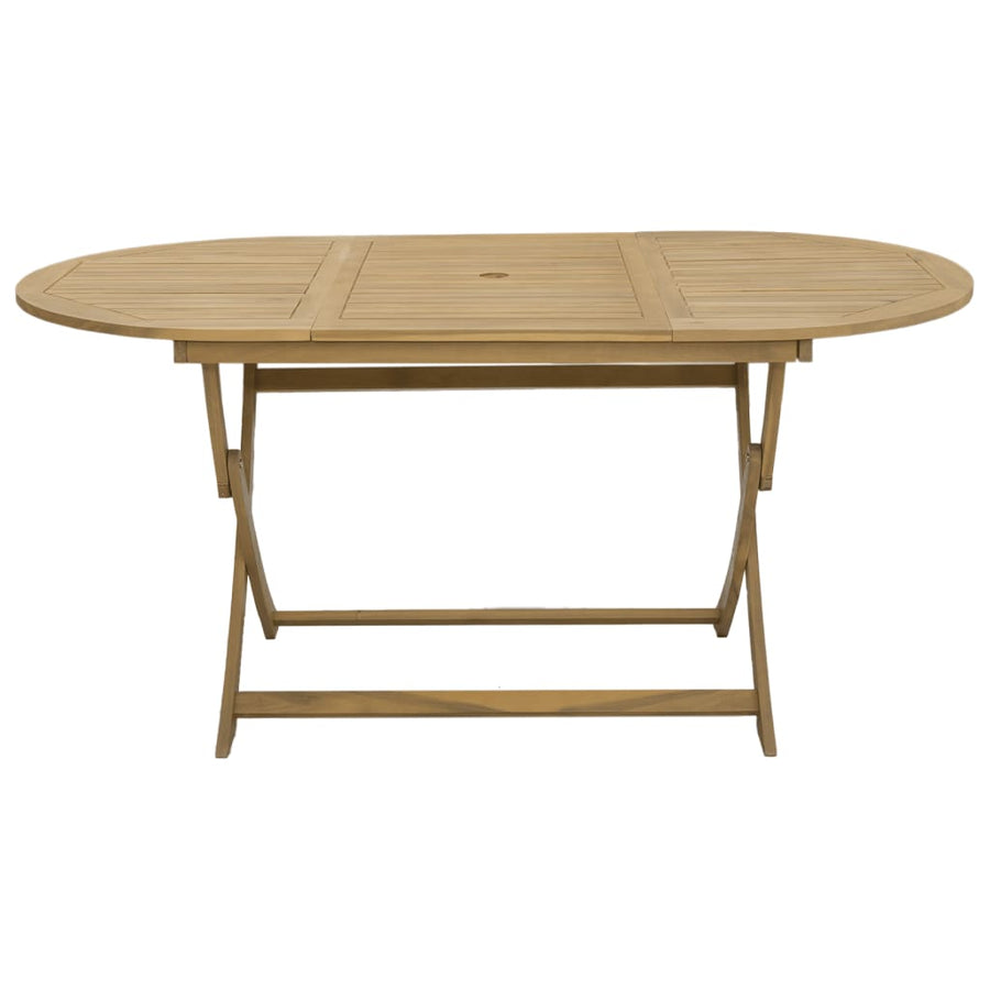 Folding Garden Table 160x85x75 cm Solid Wood Acacia