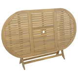 Folding Garden Table 160x85x75 cm Solid Wood Acacia