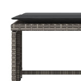 Garden Chair with Footstool Grey Poly Rattan - Extra Image