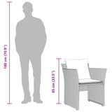 Garden Chair with Footstool Grey Poly Rattan - Extra Image