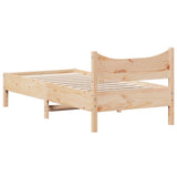 Bed Frame without Mattress 90x190 cm Solid Wood Pine - Rear View