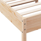 Bed Frame without Mattress 90x190 cm Solid Wood Pine - Close-Up Angle
