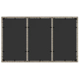 Garden Table with Glass Top Light Grey 150x90x75 cm Poly Rattan