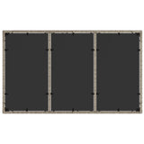 Garden Table with Glass Top Light Grey 150x90x75 cm Poly Rattan - Low Angle