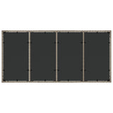 Garden Table with Glass Top Light Grey 190x90x75 cm Poly Rattan