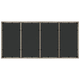 Garden Table with Glass Top Light Grey 190x90x75 cm Poly Rattan - Low Angle