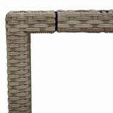 Garden Table with Glass Top Light Grey 190x90x75 cm Poly Rattan - Extra Image