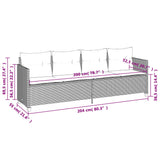 Sun Lounger with Cushions Grey?Poly Rattan