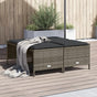 Garden Stools with Cushions 4 pcs Grey Poly Rattan