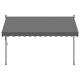 Retractable Awning Anthracite 300x150 cm Fabric and Steel - Side View