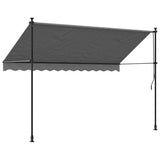 Retractable Awning Anthracite 300x150 cm Fabric and Steel - Top-Down View