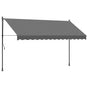 Retractable Awning Anthracite 350x150 cm Fabric and Steel
