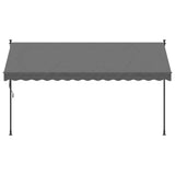 Retractable Awning Anthracite 350x150 cm Fabric and Steel