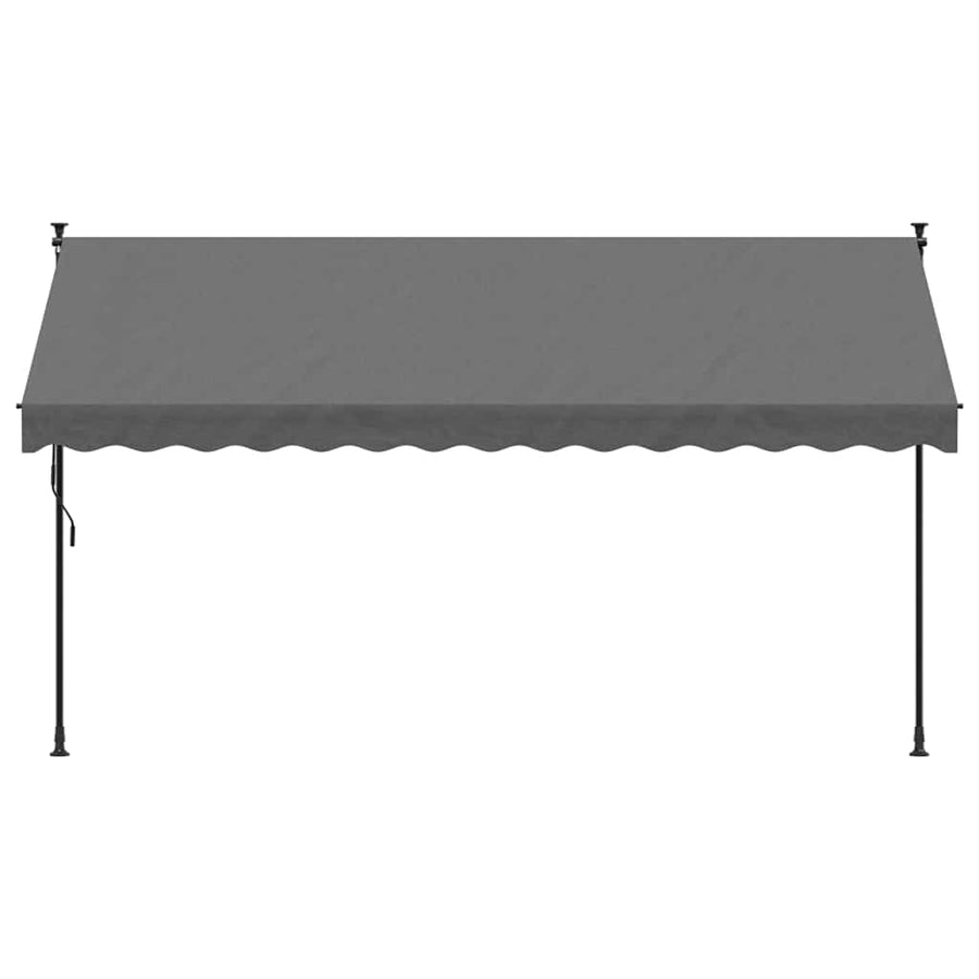 Retractable Awning Anthracite 350x150 cm Fabric and Steel