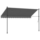 Retractable Awning Anthracite 350x150 cm Fabric and Steel - Top-Down View
