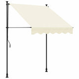 Retractable Awning Cream 200x115 cm Fabric and Steel