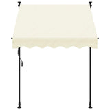 Retractable Awning Cream 200x115 cm Fabric and Steel