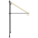 Retractable Awning Cream 200x115 cm Fabric and Steel - 45-Degree Angle
