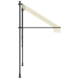 Retractable Awning Cream 250x150 cm Fabric and Steel - 45-Degree Angle