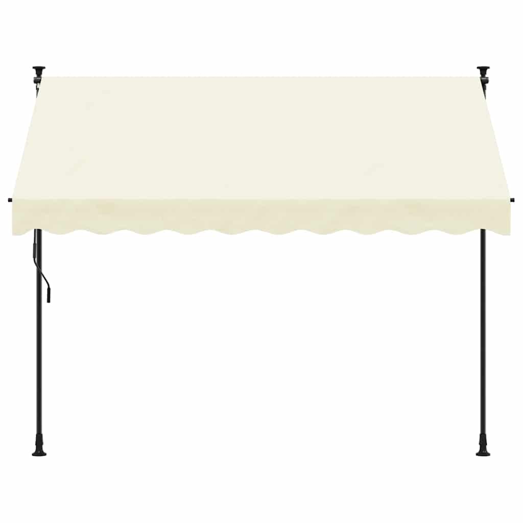 Retractable Awning Cream 300x150 cm Fabric and Steel