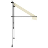 Retractable Awning Cream 300x150 cm Fabric and Steel - 45-Degree Angle