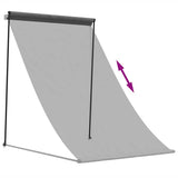 Retractable Awning Anthracite 100x150 cm Fabric and Steel - Rear View