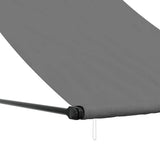 Retractable Awning Anthracite 100x150 cm Fabric and Steel - Close-Up Angle