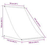 Retractable Awning Anthracite 100x150 cm Fabric and Steel